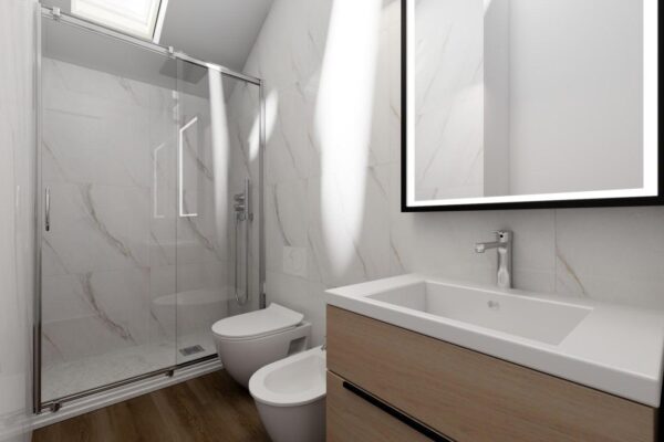 flipping immobiliare | trasformazione di sottotetto in bilocale di desing | via mincio | milano