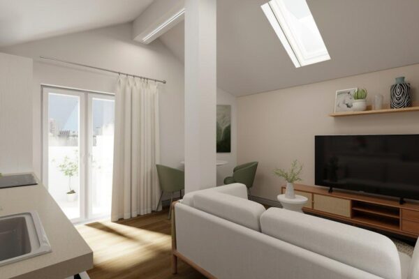 flipping immobiliare | trasformazione di sottotetto in bilocale di desing | via mincio | milano