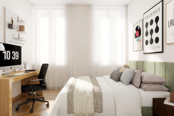Frazionamento immobiliare Milano_Camera secondaria trilocale per investimento immobiliare