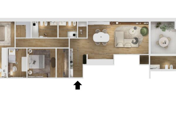 Layout_appartamento_Ristrutturazione_immobiliare_Distribuzione_funziona­le_ambienti