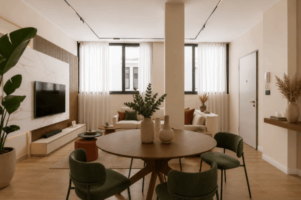 Riqualificazione immobiliare_Da ufficio a quadrilocale_Prima e dopo