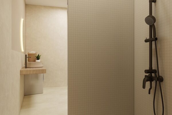 Bagno con lavanderia