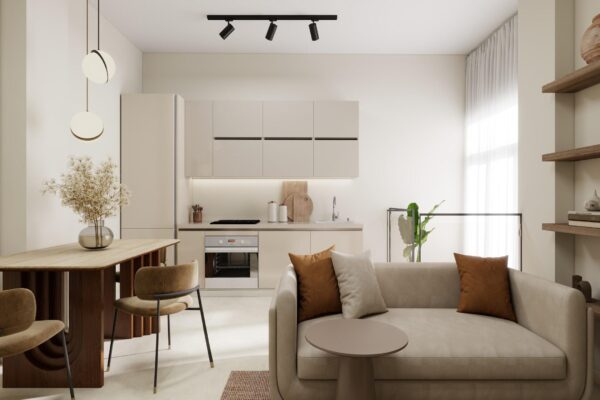 Sala con cucina